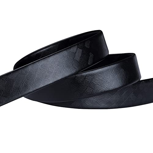 Men's Genuine Leather Ratchet Belt with Automatic Buckle