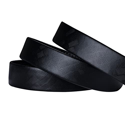 Men's Automatic Buckle Black Leather Belt