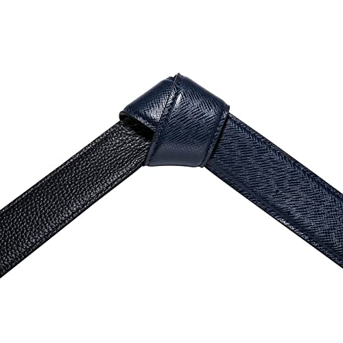 Men's Genuine Leather Automatic Buckle Belt Set