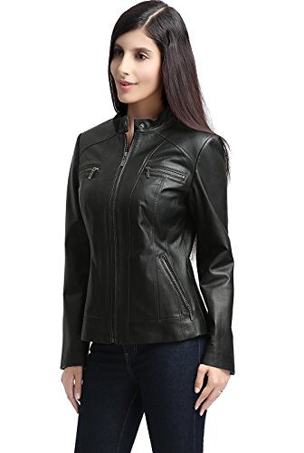 Women's Lambskin Leather Biker Jacket