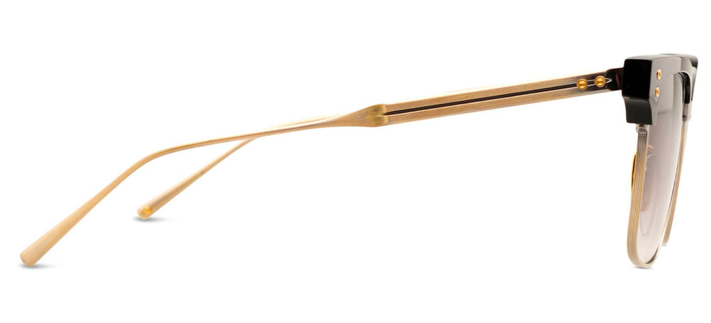 Unisex Black & Gold Sunglasses with Dark Grey Lenses