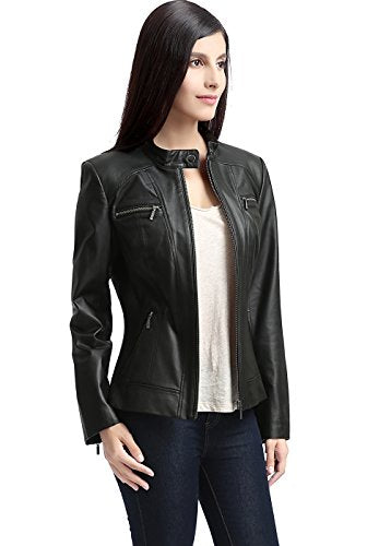 Women's Lambskin Leather Biker Jacket