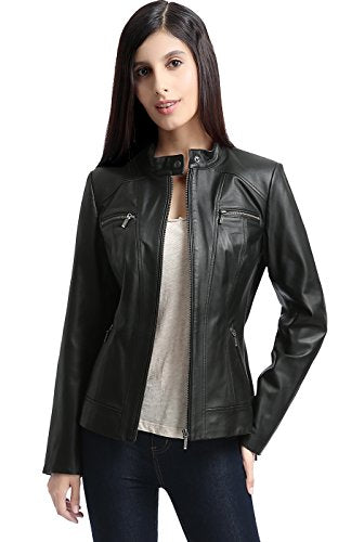 Women's Lambskin Leather Biker Jacket