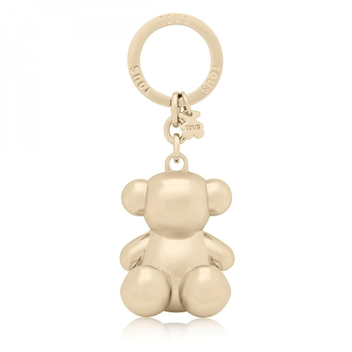 Gold Metal Bold Bear Key Ring