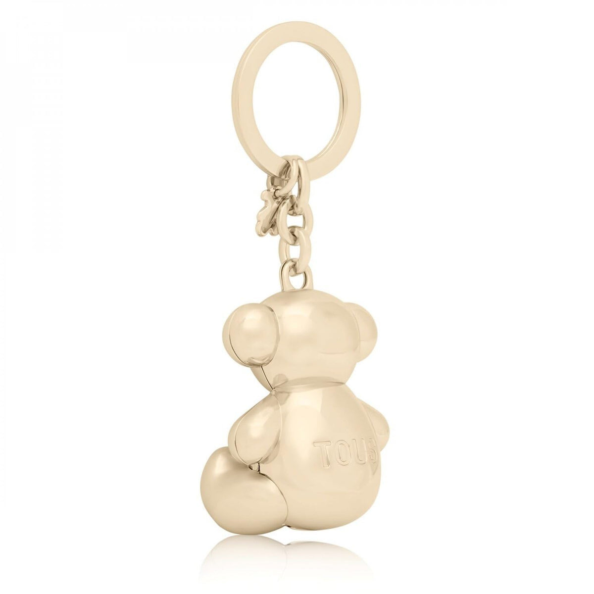 Gold Metal Bold Bear Key Ring