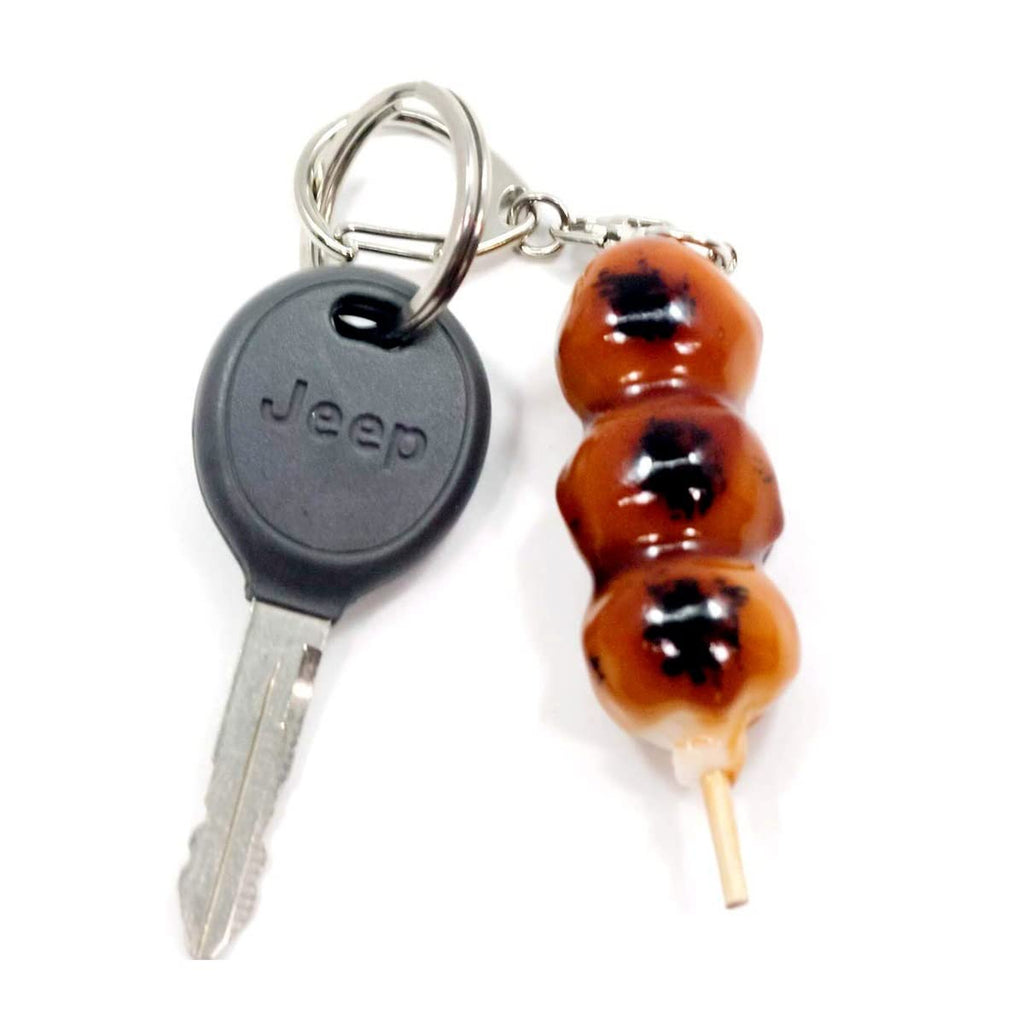 Handmade Mitarashi Dango Food Keychain Pendant