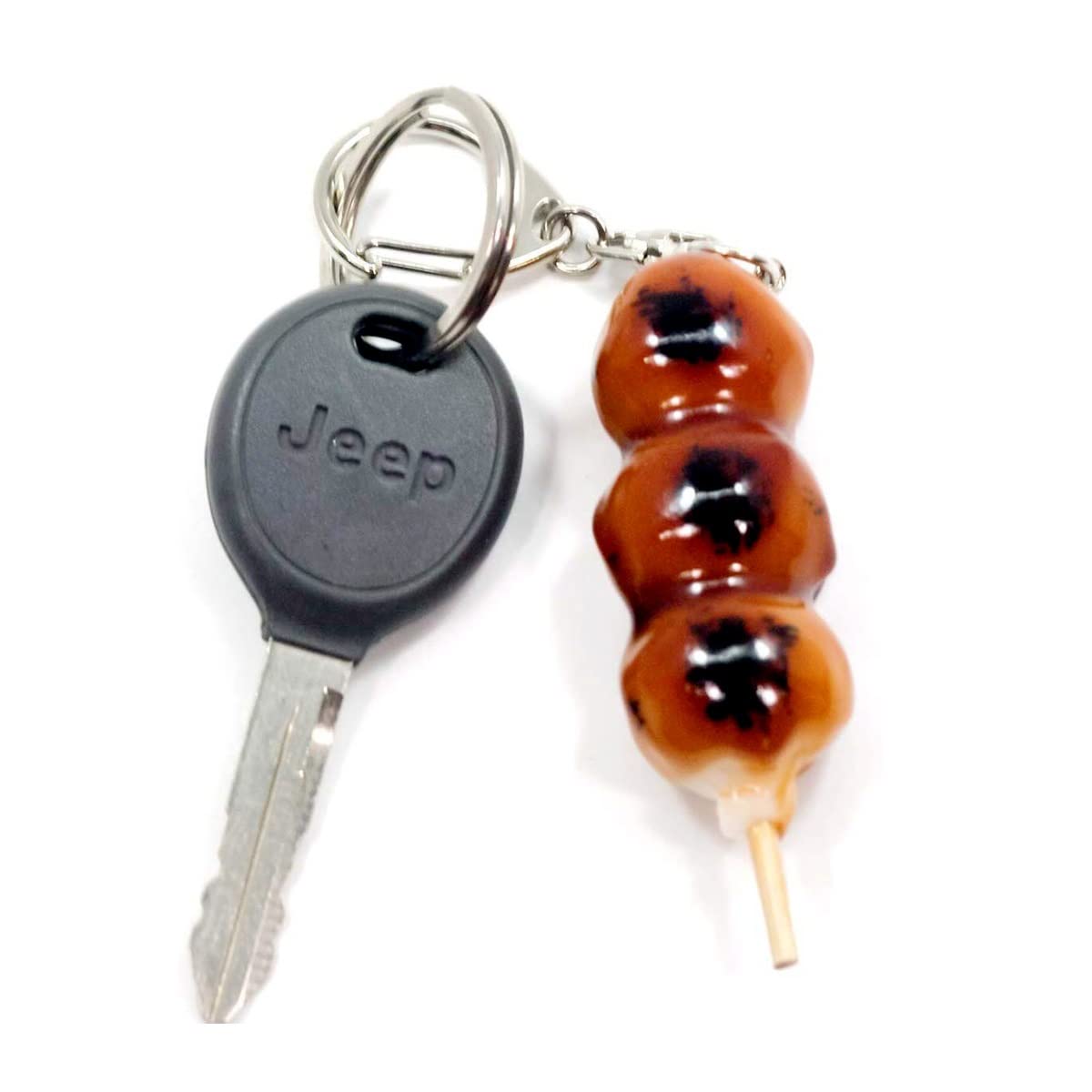 Handmade Mitarashi Dango Food Keychain Pendant