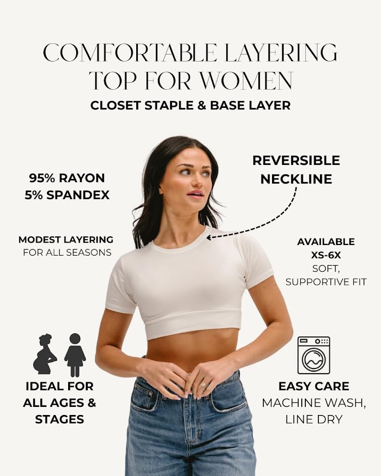Women's Cap Sleeve Layering Crop Top