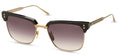 Unisex Black & Gold Sunglasses with Dark Grey Lenses