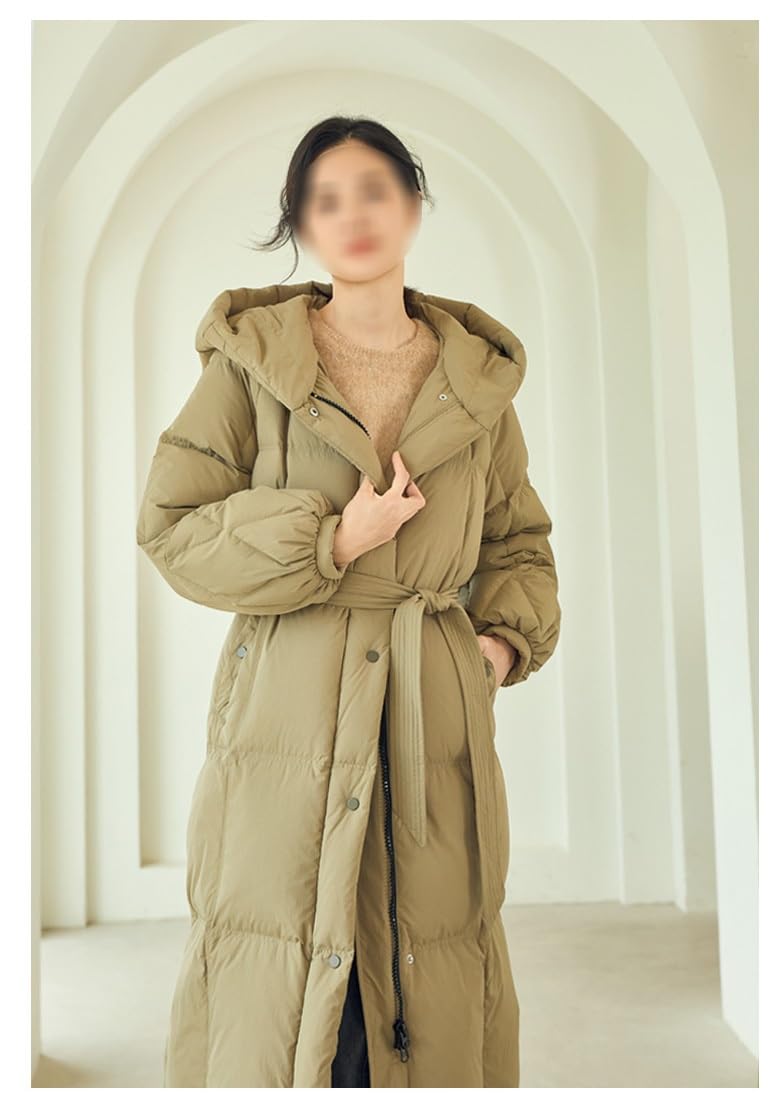 Women's Long White Duck Down Coat