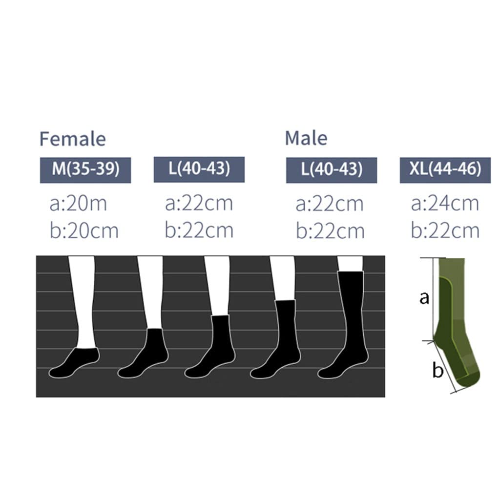 Unisex Warm Wool Hiking Ski Socks