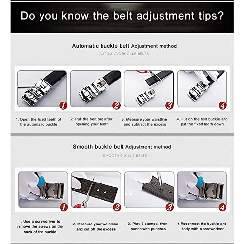 Men's Genuine Leather Belt with Automatic Alloy Buckle