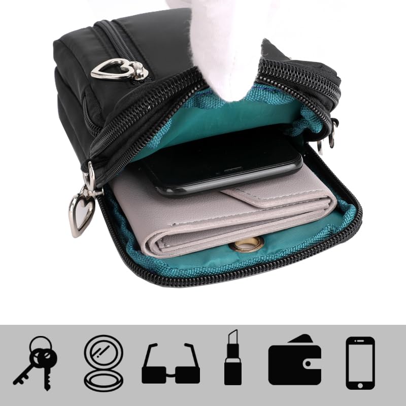 Women's Small Nylon Phone Crossbody Bag