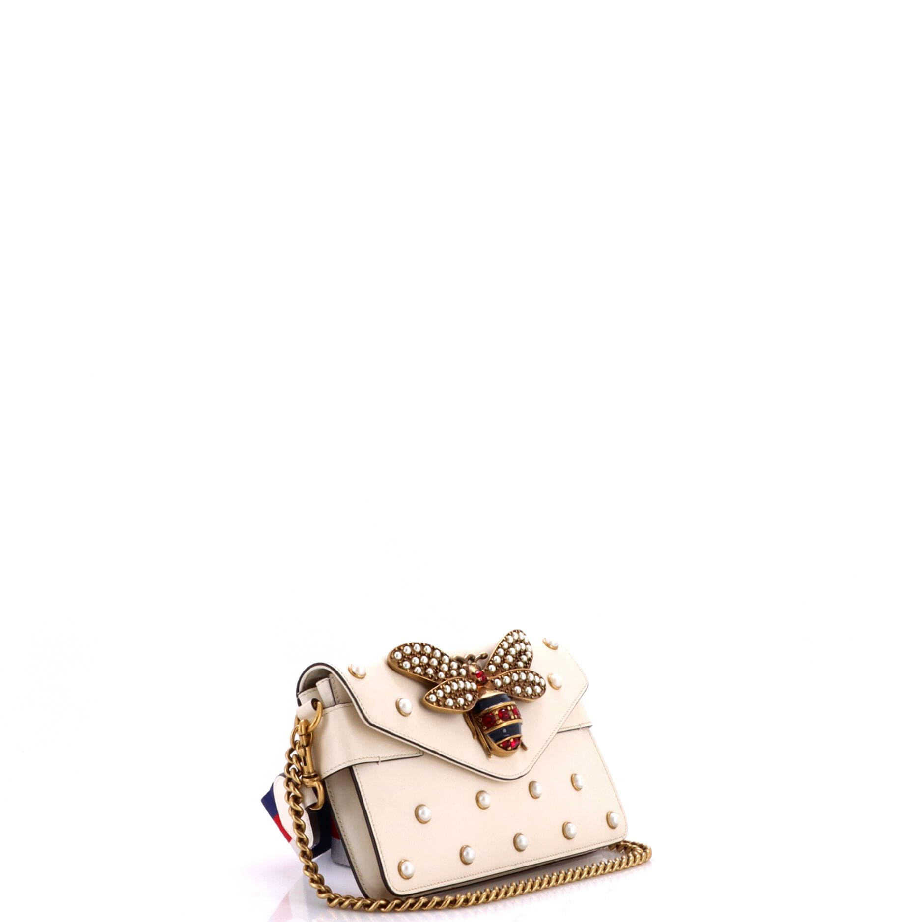 Pre-Loved Mini Pearly Bee Shoulder Bag