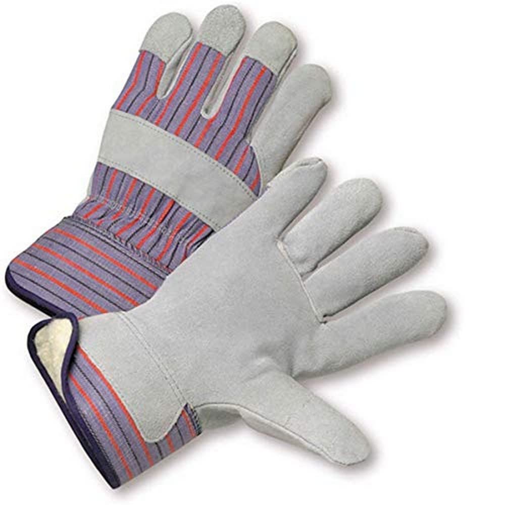 Pile-Lined Leather Palm Work Gloves, Pack of 72