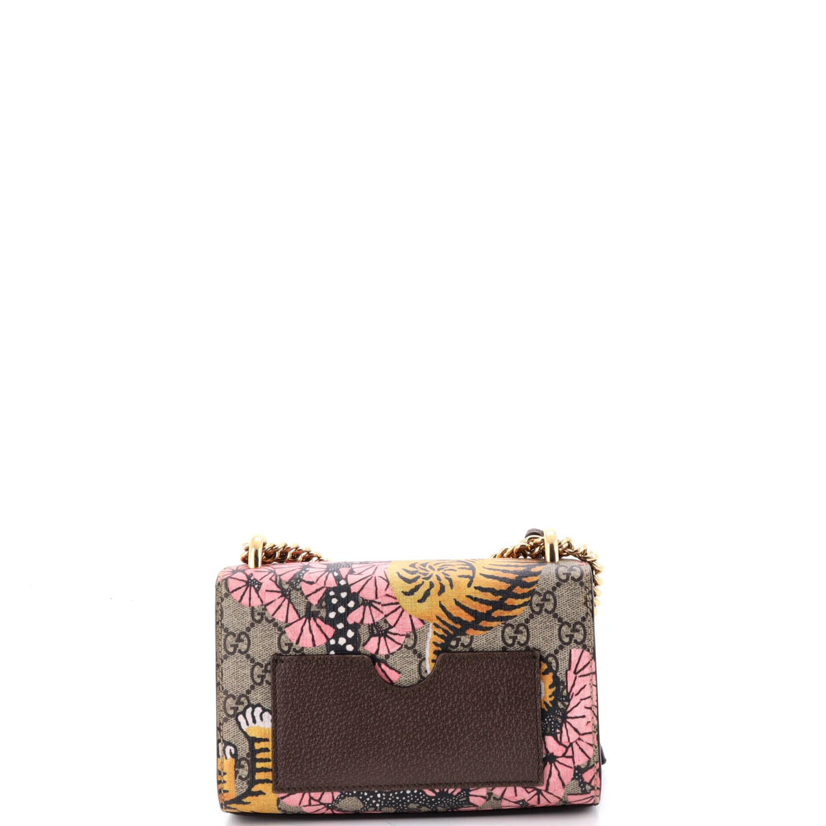 Pre-Loved Small Brown Printed Canvas Shoulder Bag