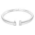 Attract Clear Crystal Cuff Bracelet, Rhodium-Tone Finish