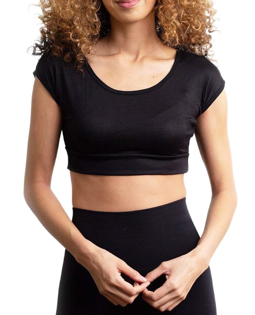Women's Cap Sleeve Layering Crop Top