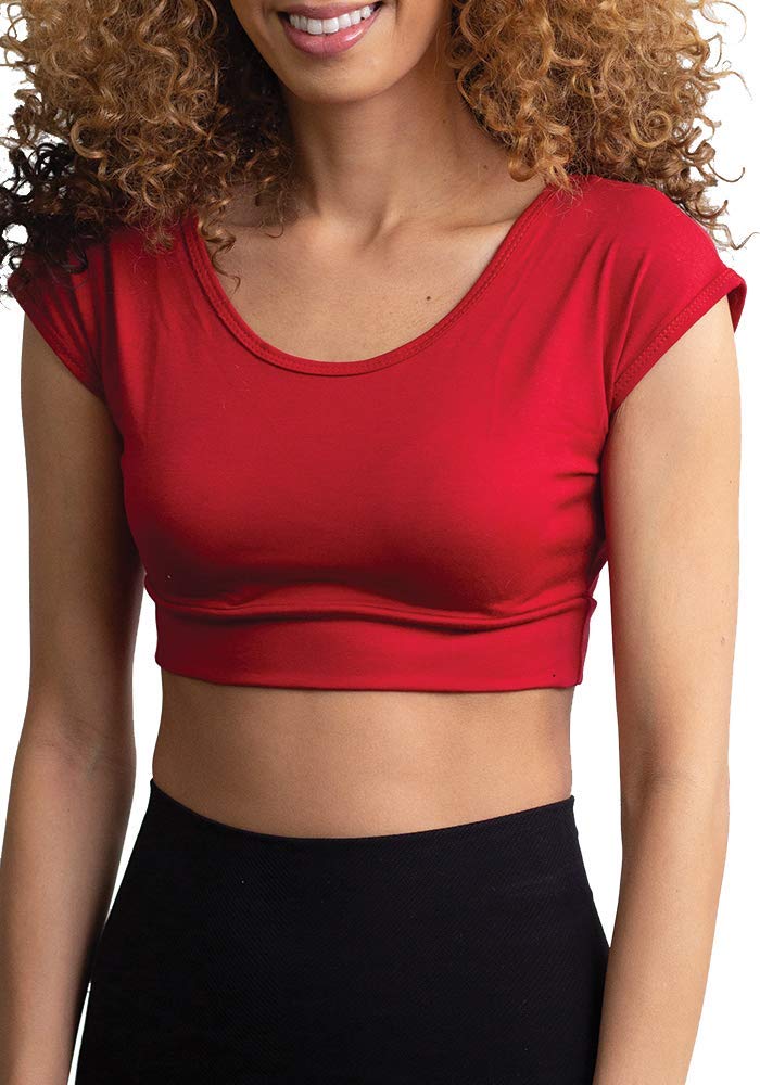 Women's Cap Sleeve Layering Crop Top