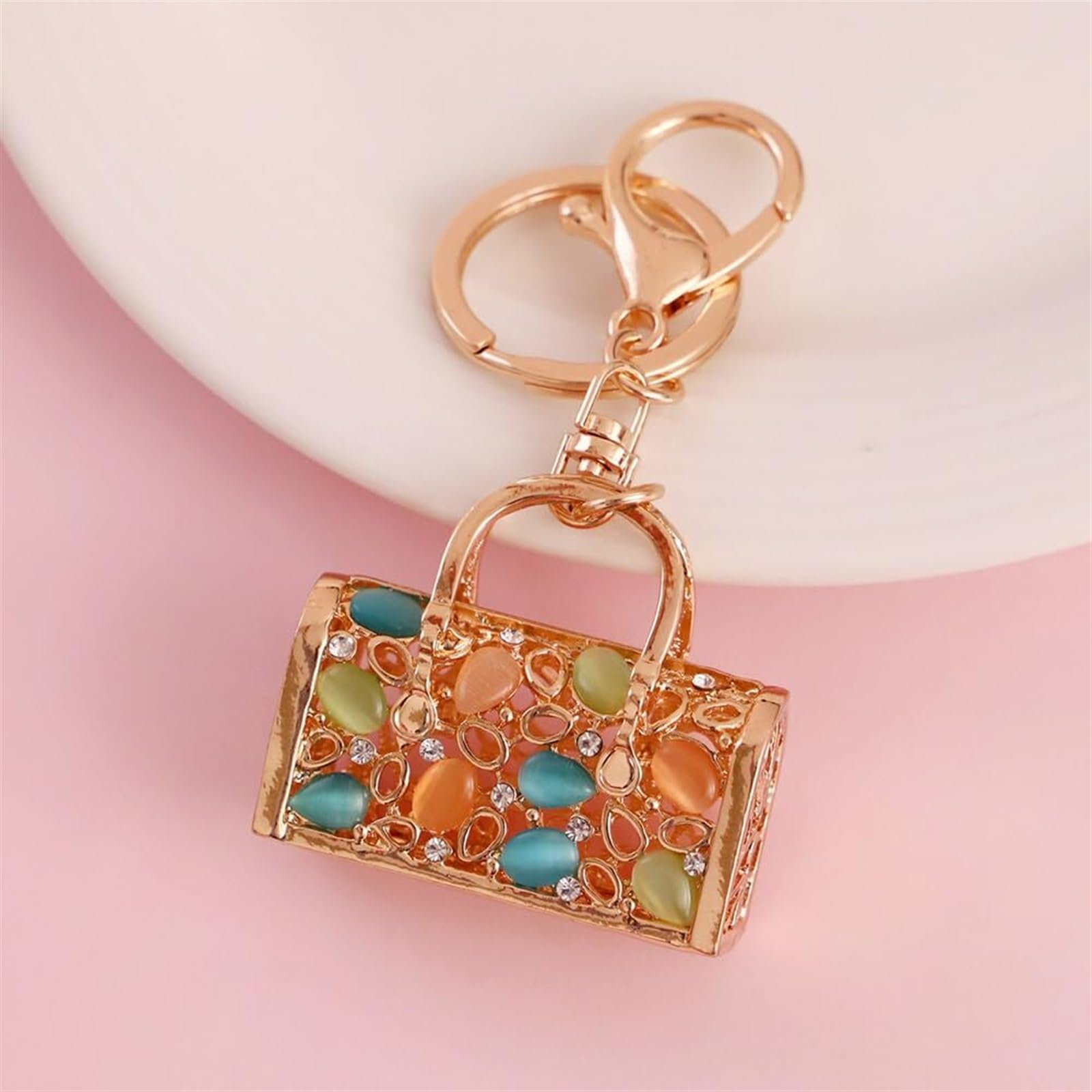 Crystal Rhinestone Keychain Handbag Charm