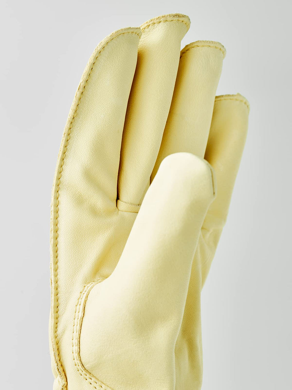 Water-Resistant Leather Outdoor Gloves, Natural Brown