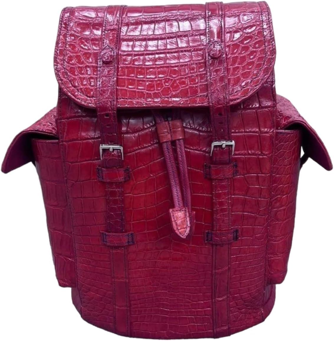 Unisex Genuine Alligator Leather Backpack