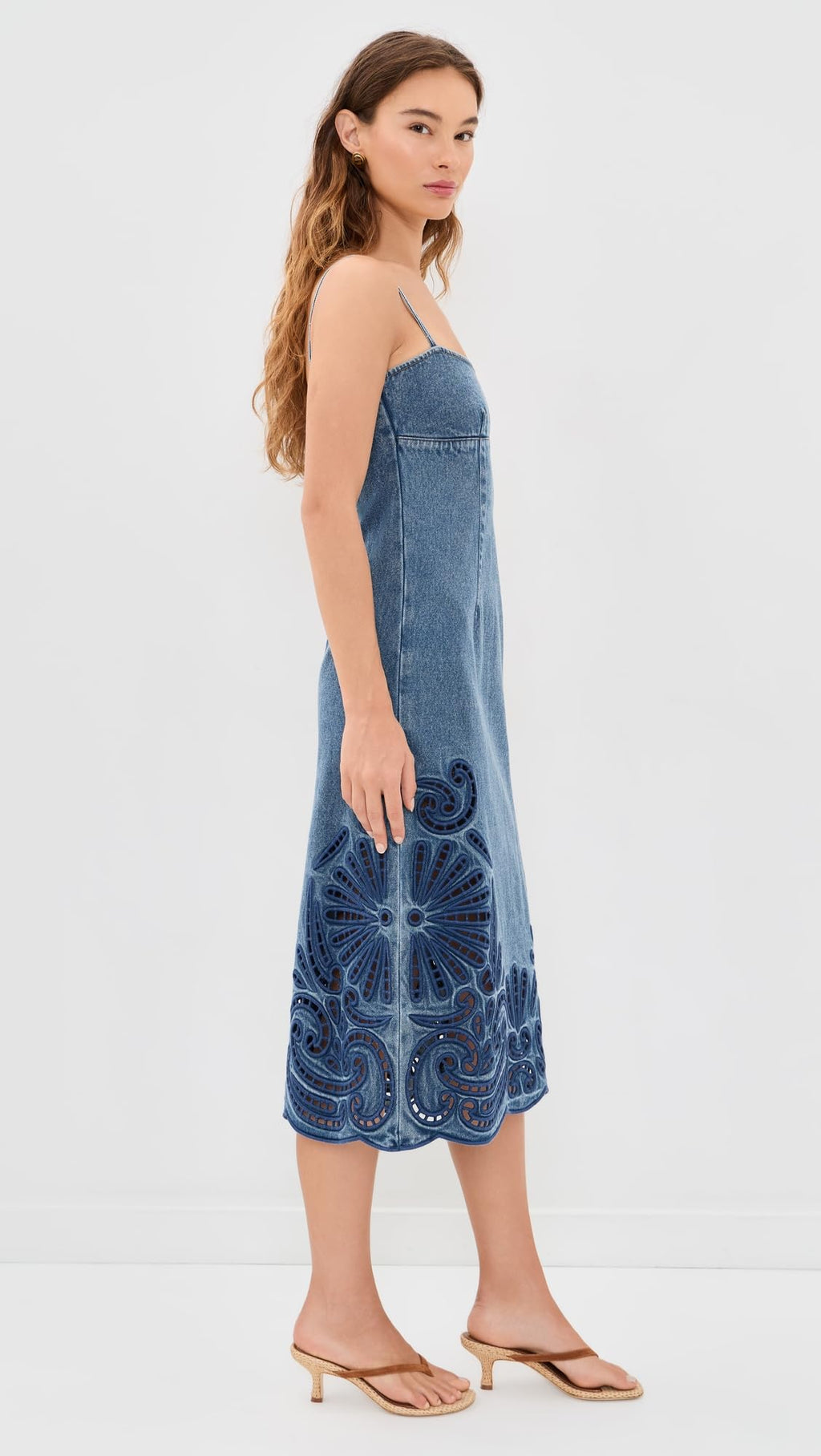 Women's Eyelet Denim Dress