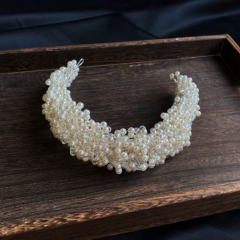 Pearl Statement Headband Bridal Wedding Headdress