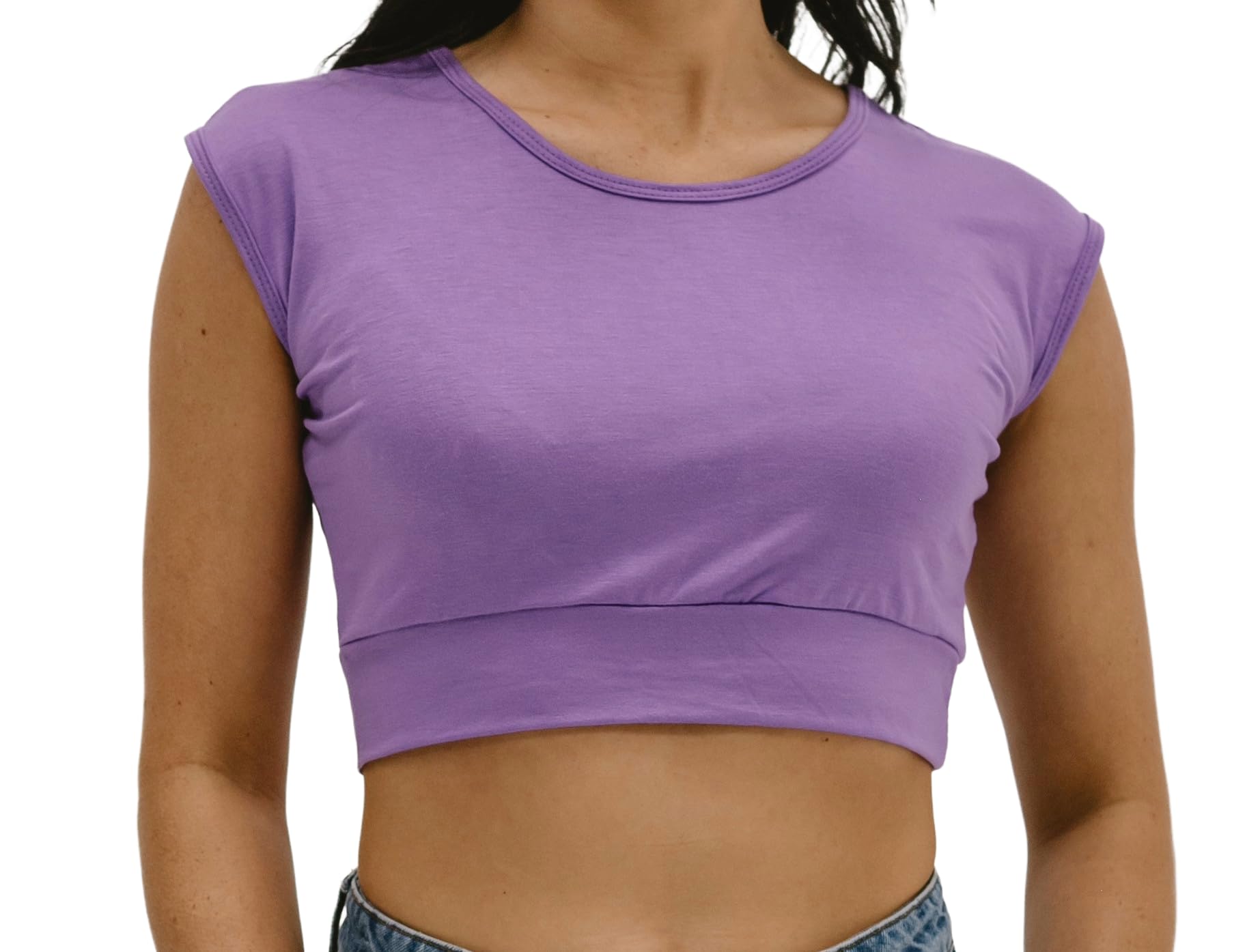 Women's Cap Sleeve Layering Crop Top