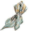 Women's Vintage Large Square Satin Scarf Shawl