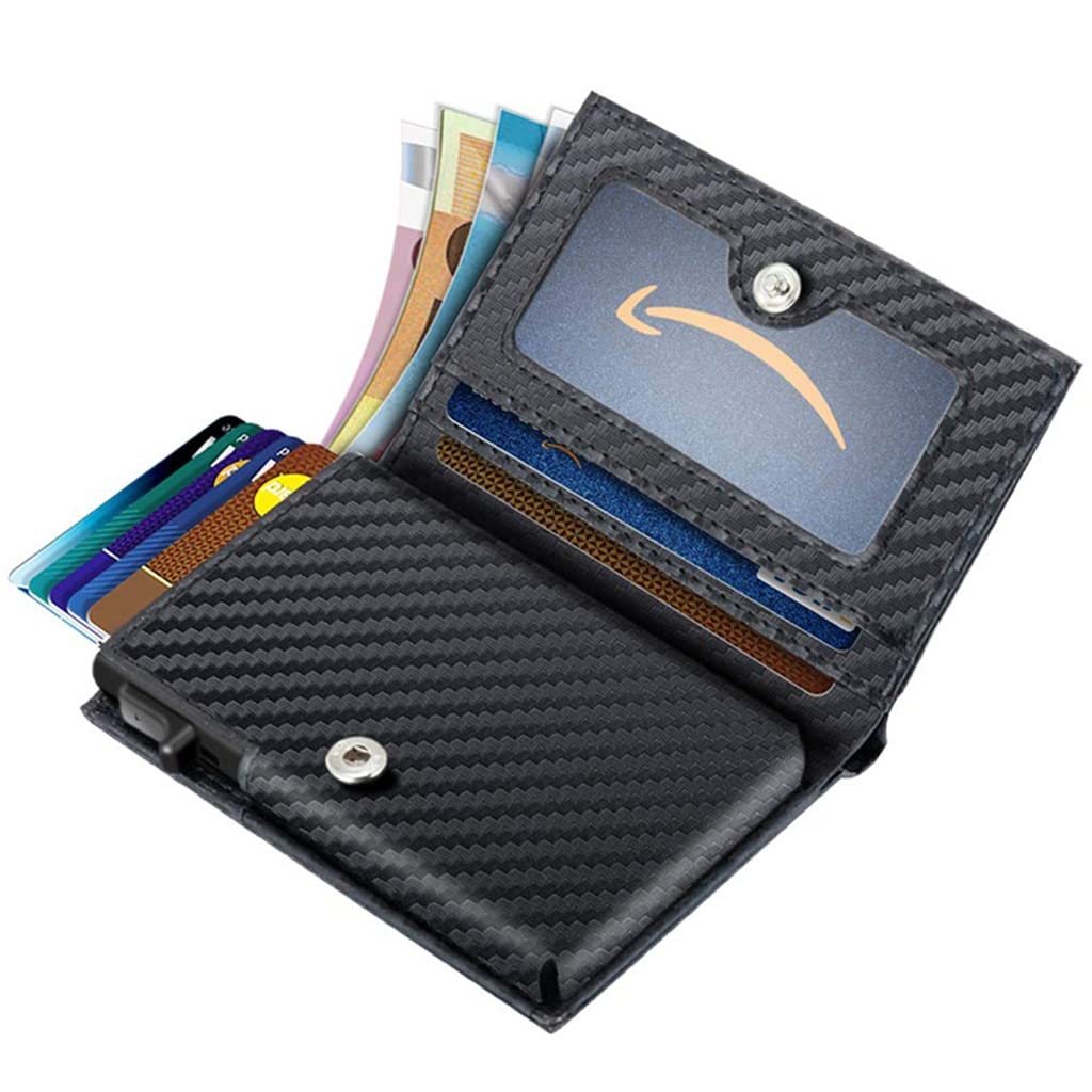Men's Slim Carbon Fiber Card Holder Wallet
