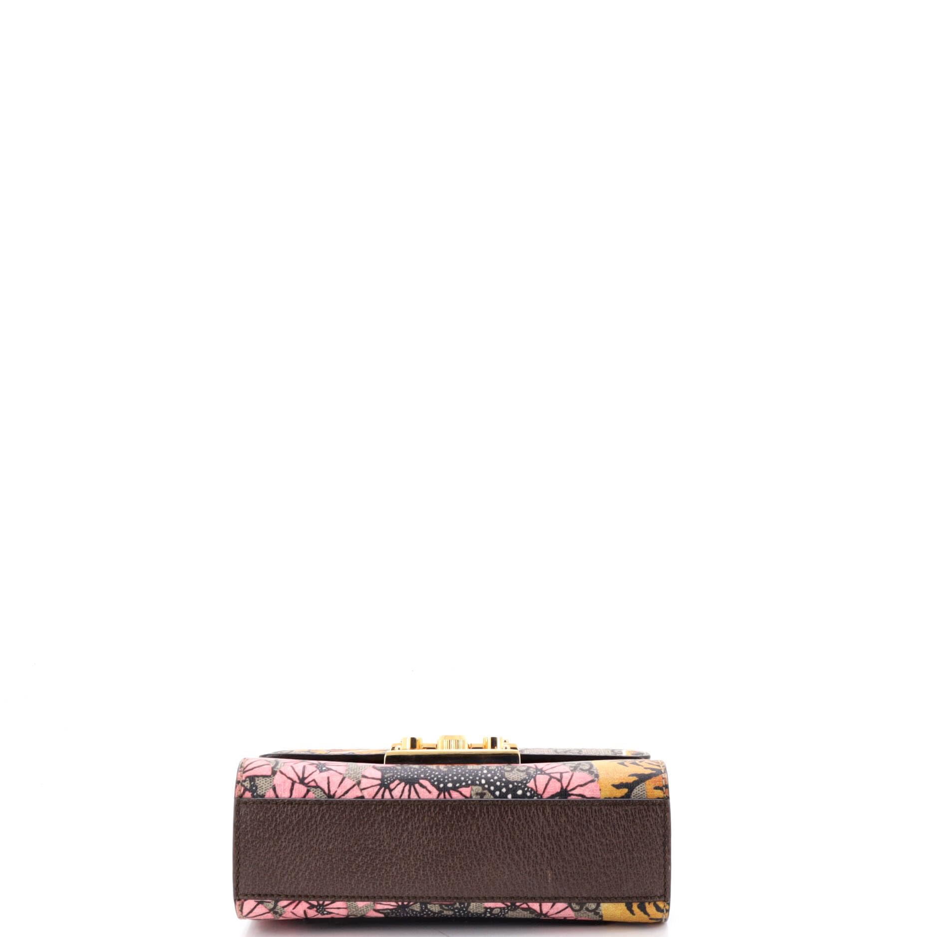 Pre-Loved Small Brown Printed Canvas Shoulder Bag