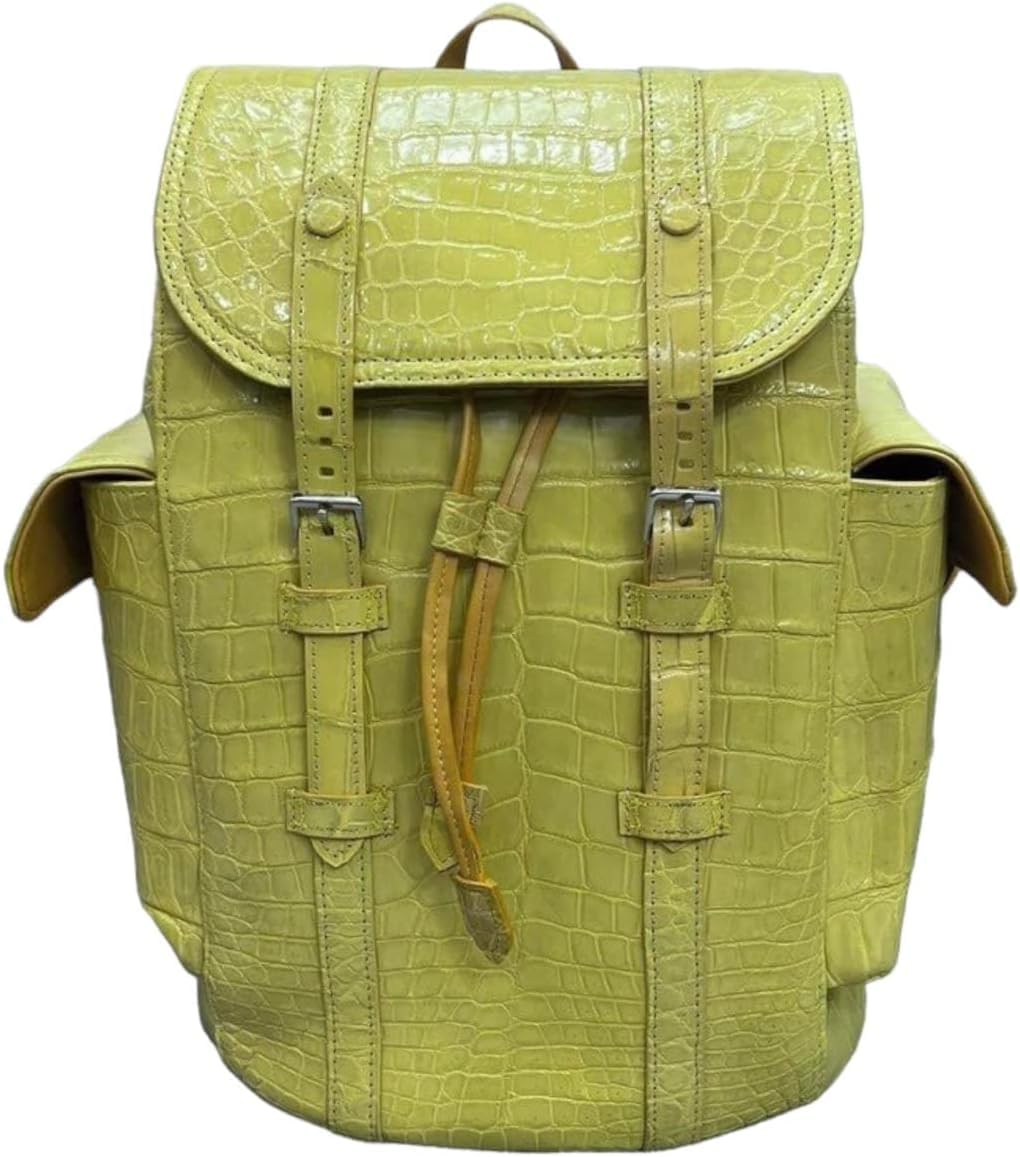 Unisex Genuine Alligator Leather Backpack