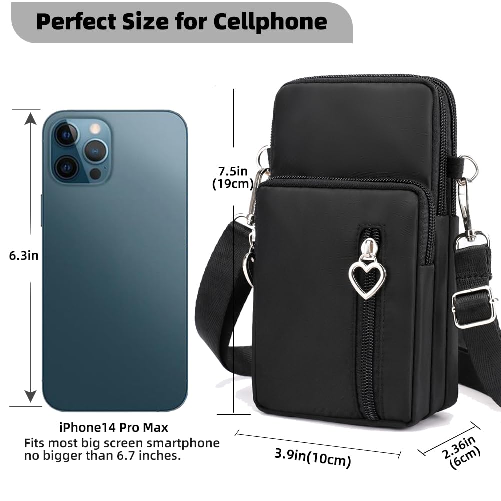 Women's Small Nylon Phone Crossbody Bag