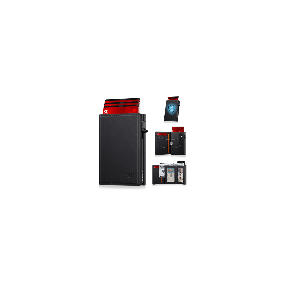 Men's RFID-Blocking Trifold Leather Wallet