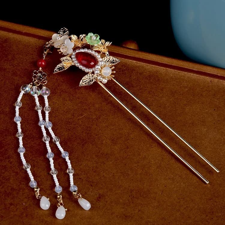 Tassel Coronet Hairpin Tiara Set for Weddings
