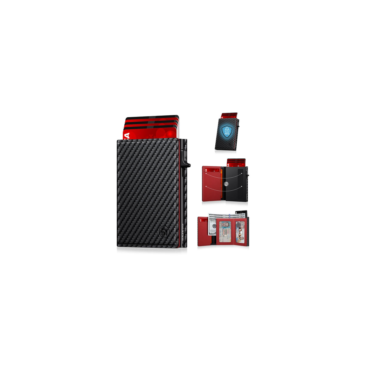 Men's RFID-Blocking Trifold Leather Wallet