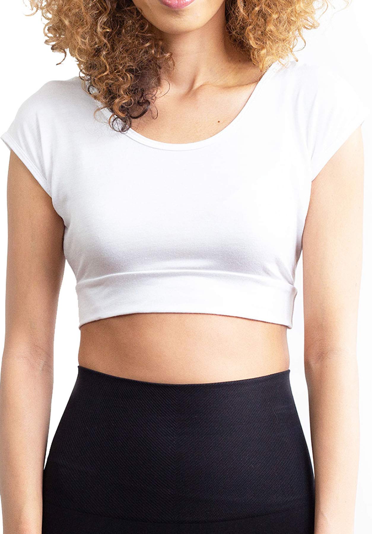 Women's Cap Sleeve Layering Crop Top