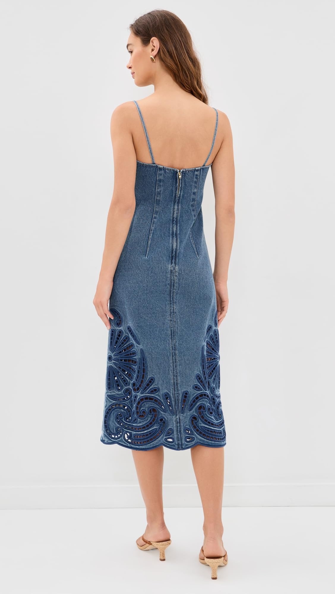 Women's Eyelet Denim Dress