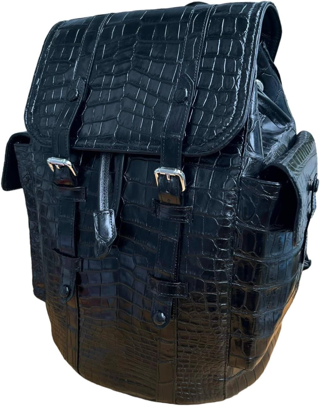 Unisex Genuine Alligator Leather Backpack