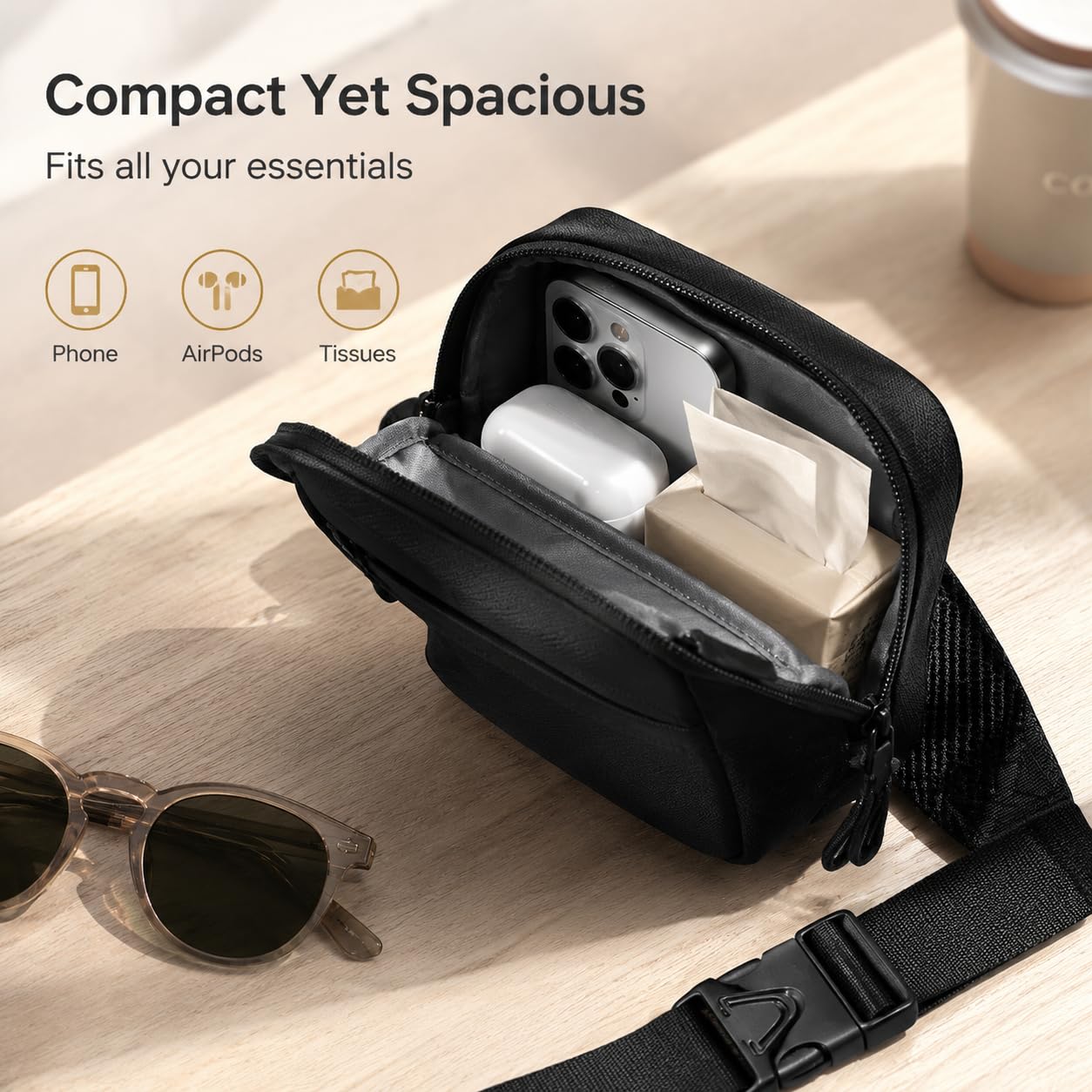 Mini Water-Resistant Crossbody Sling Bag