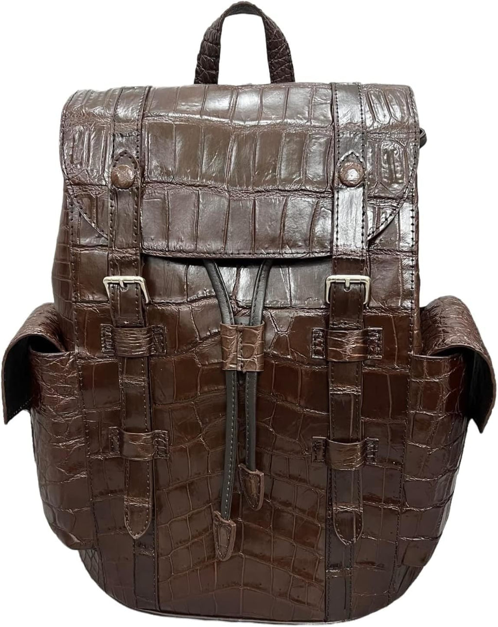Unisex Genuine Alligator Leather Backpack