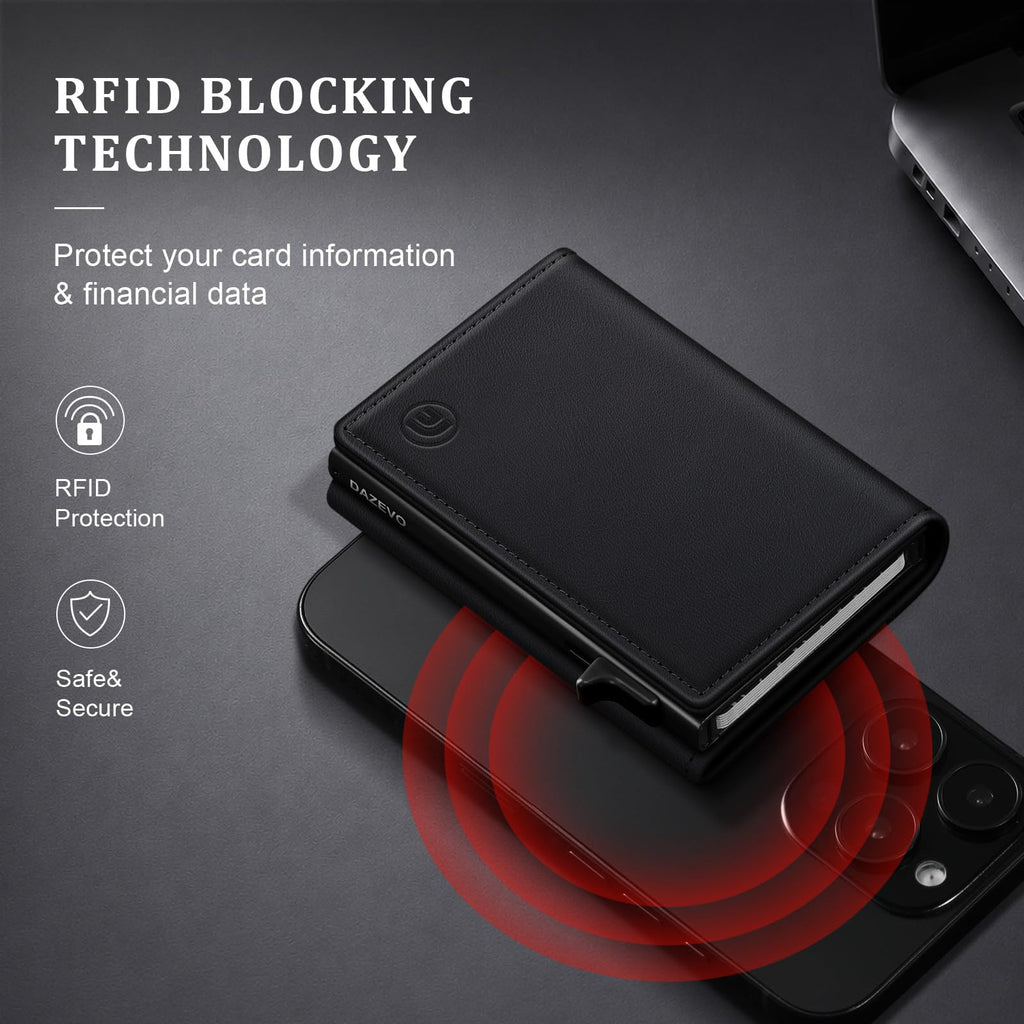 Men's RFID-Blocking Trifold Leather Wallet