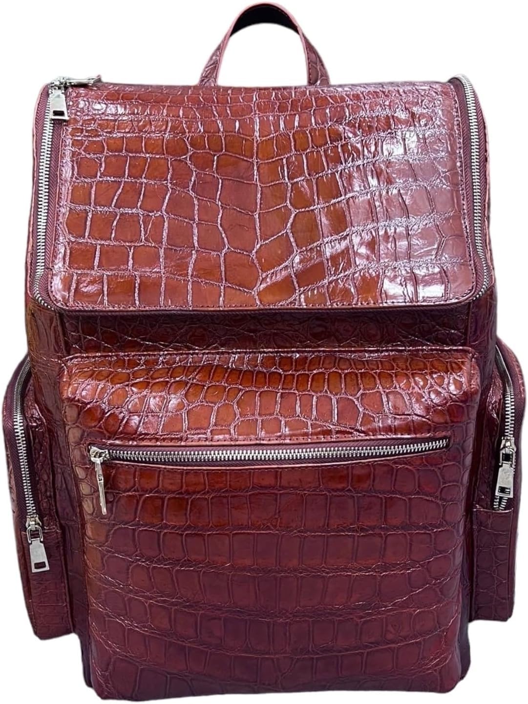 Unisex Genuine Alligator Leather Backpack