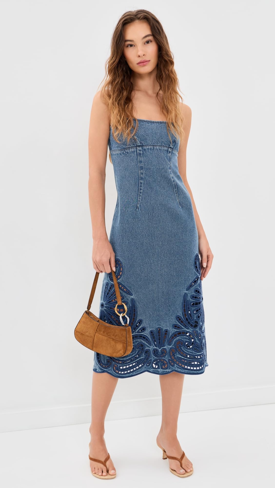 Women's Eyelet Denim Dress