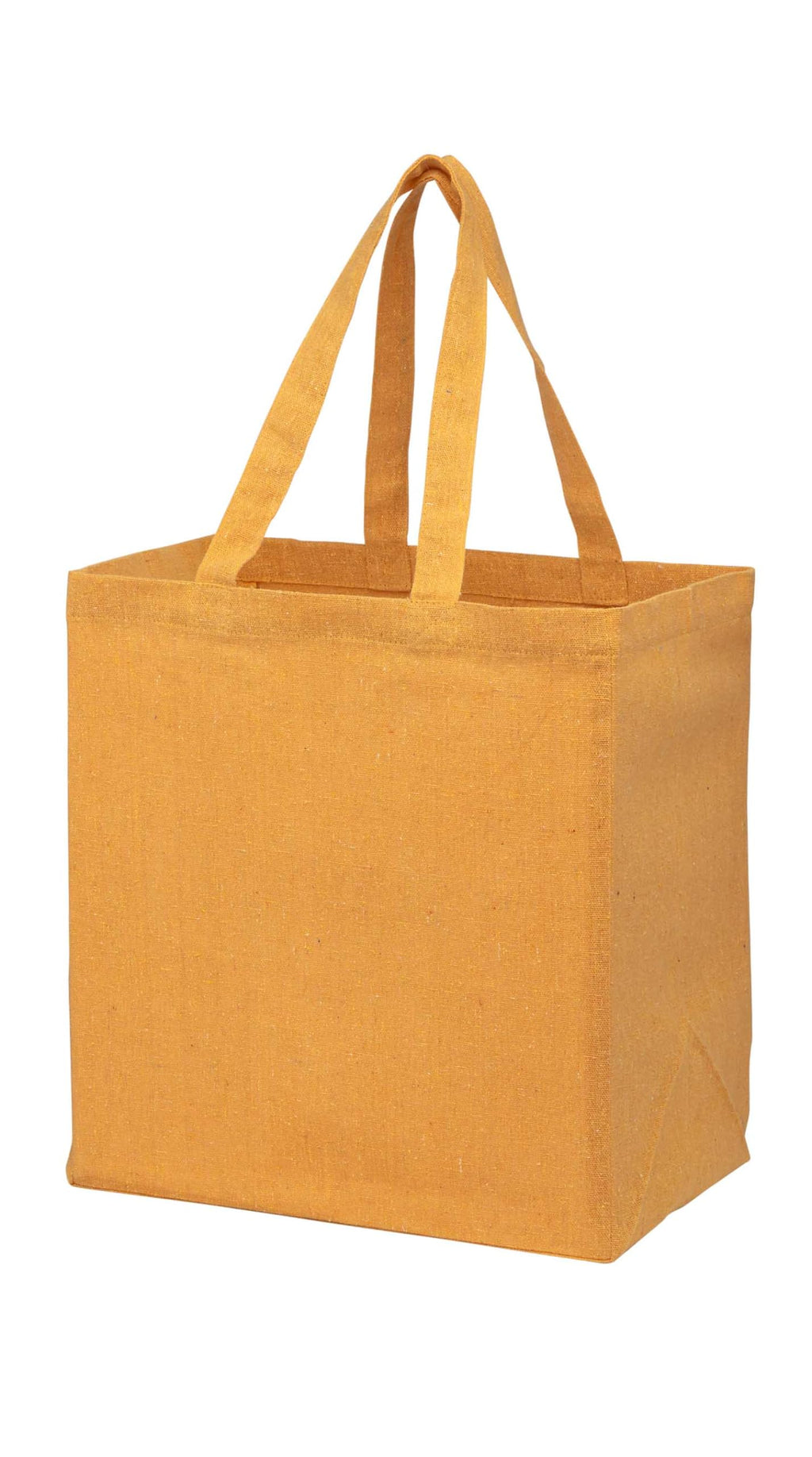 Reusable Yellow Canvas Shopping Tote Bag