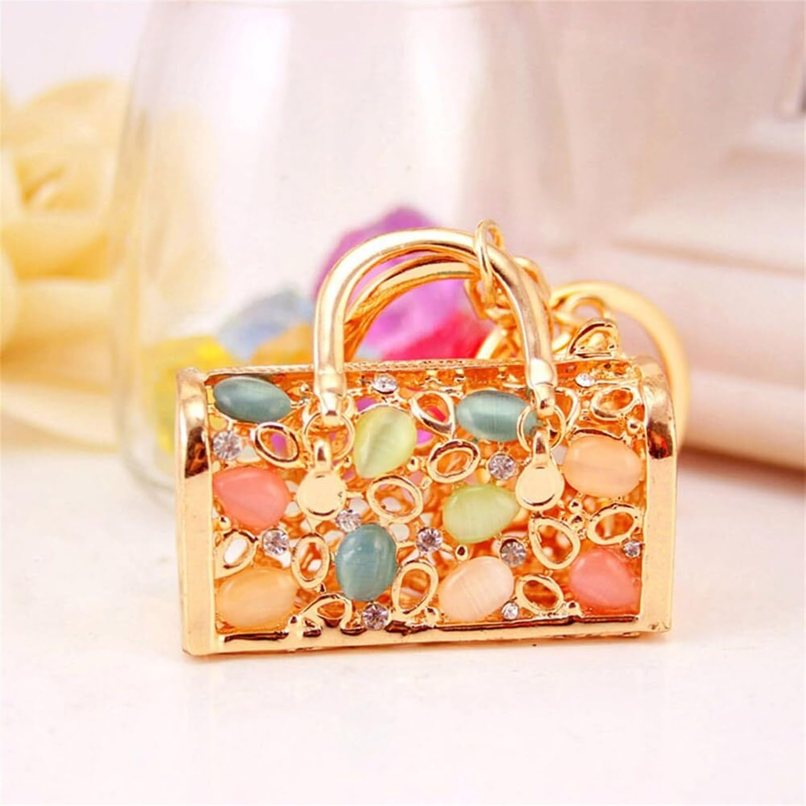 Crystal Rhinestone Keychain Handbag Charm