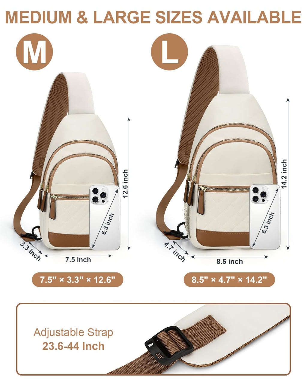 Waterproof Convertible Crossbody Sling Bag