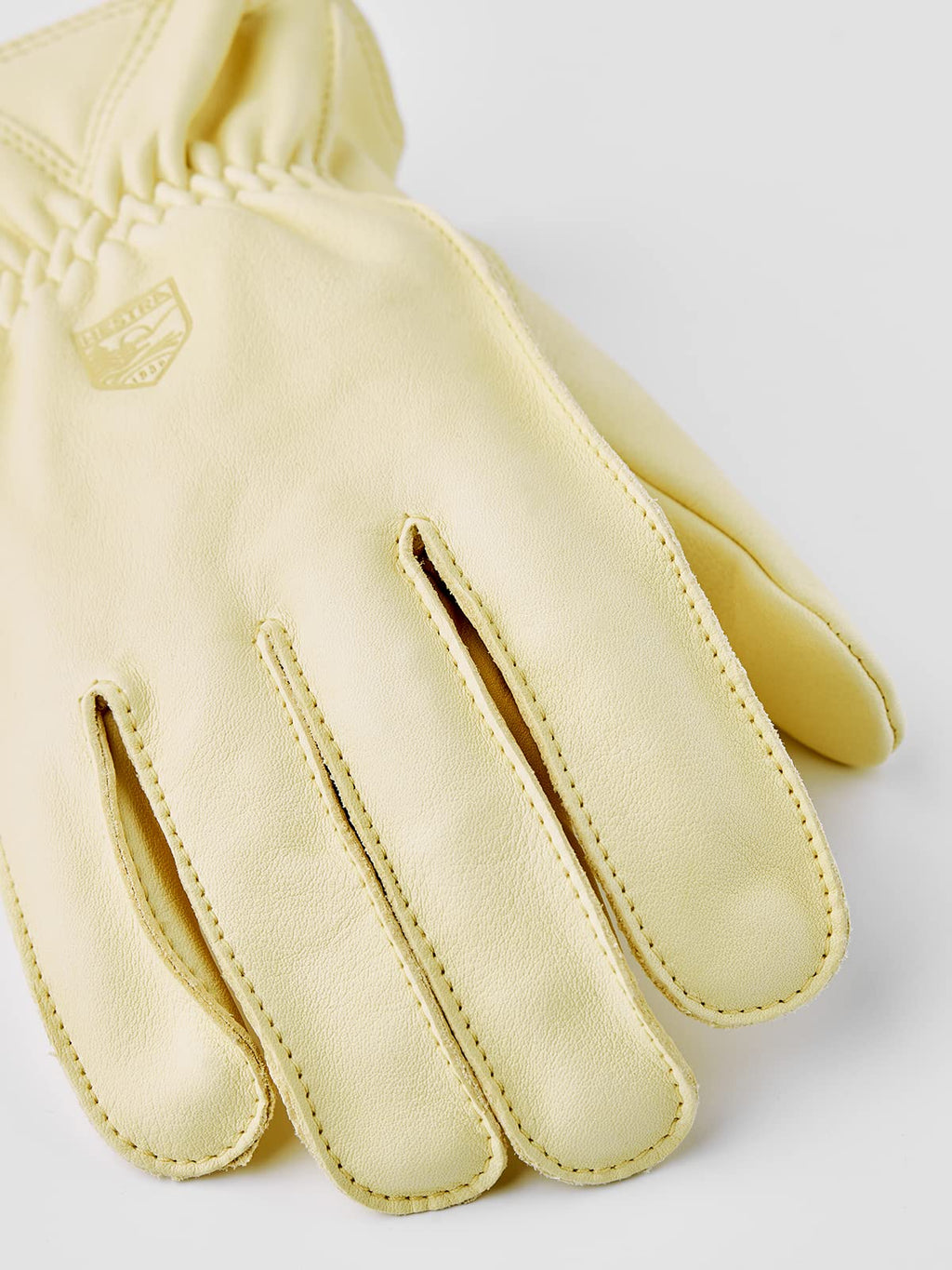 Water-Resistant Leather Outdoor Gloves, Natural Brown
