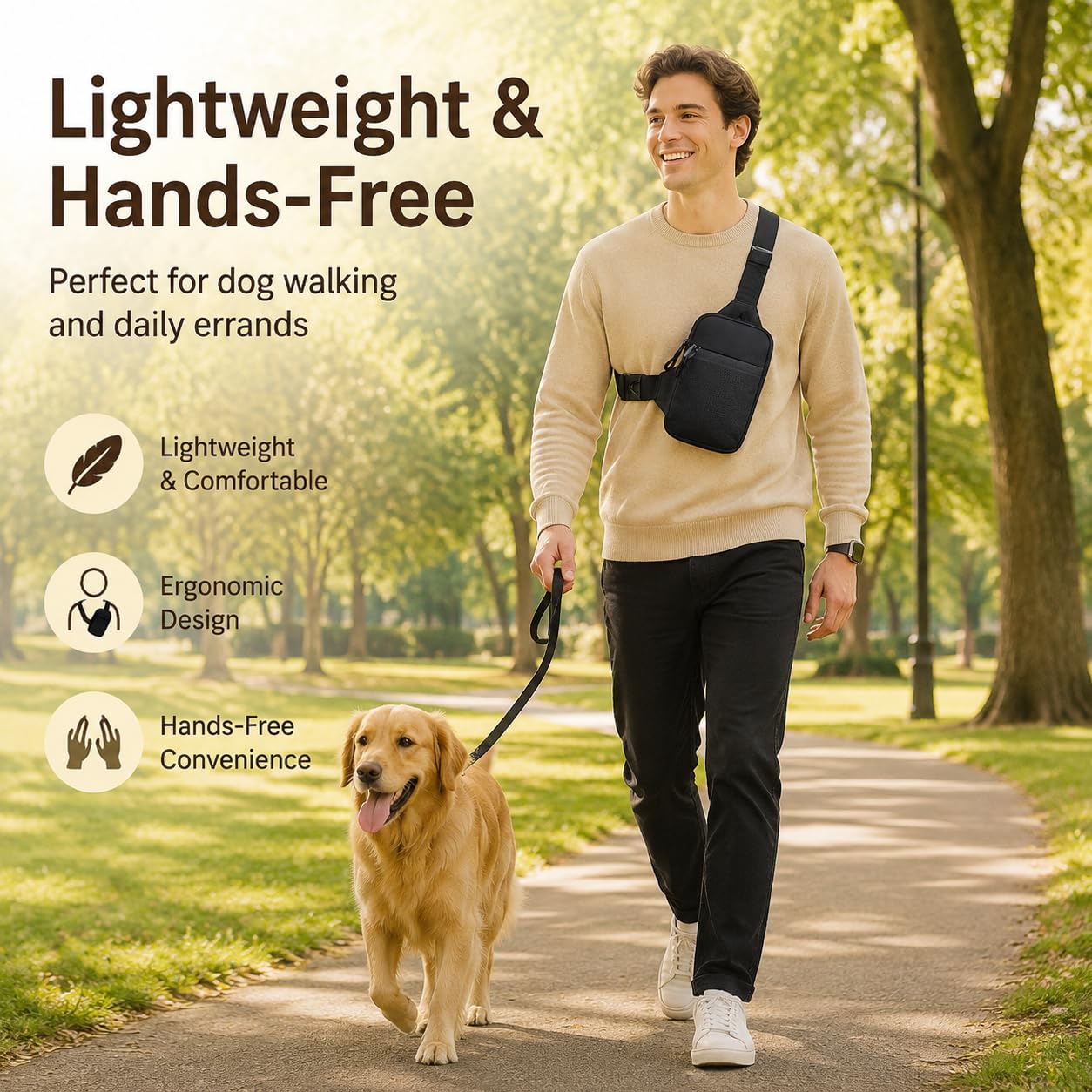 Mini Water-Resistant Crossbody Sling Bag